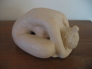 Sculpture intitulée "Méditation.jpeg" par Florence Pouget-Landrieu, Œuvre d'art originale, Terre cuite