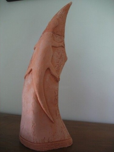 Sculpture intitulée "Salamandre.jpeg" par Florence Pouget-Landrieu, Œuvre d'art originale, Terre cuite