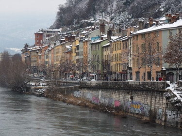 Photographie intitulée "Les quais en hiver 2" par Florence Pouget-Landrieu, Œuvre d'art originale, Photographie numérique