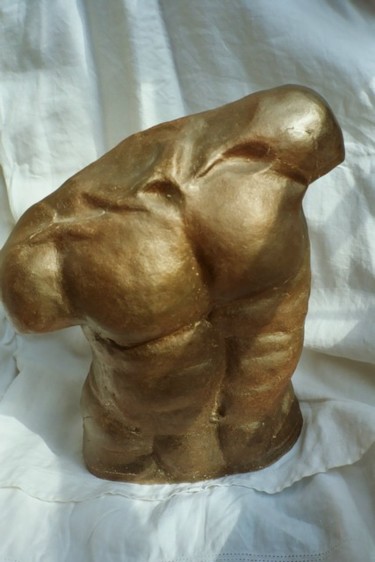 Sculpture intitulée "Buste homme" par Florence Pouget-Landrieu, Œuvre d'art originale, Terre cuite