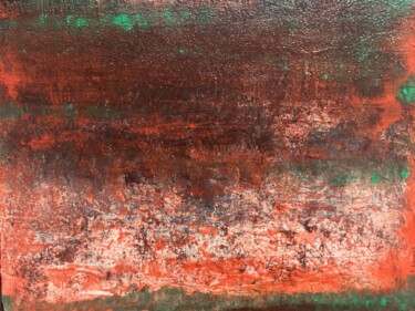 Pintura titulada "abstraction rouge" por François Laurens, Obra de arte original, Acrílico