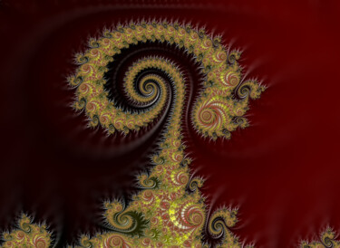 Digitale Kunst getiteld "Mushroom" door Fractal Art By Nitisara, Origineel Kunstwerk, 2D Digital Work