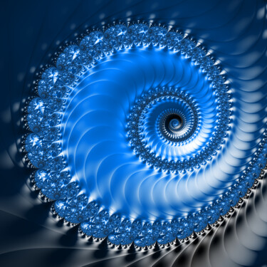 Digitale Kunst getiteld "Spiral" door Fractal Art By Nitisara, Origineel Kunstwerk, 2D Digital Work