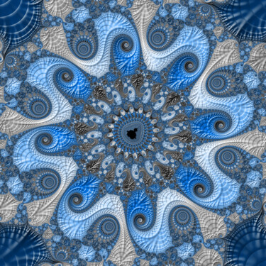 Digitale Kunst getiteld "Mandala" door Fractal Art By Nitisara, Origineel Kunstwerk, 2D Digital Work