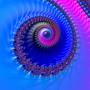 Digital Arts titled "Spiral 2 Emo" by Fractal Art By Nitisara, Original Artwork, 2D Digital Work