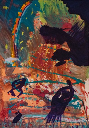 Gli Eroi Pittura intitolato "Gli Eroi" da Francesco D'Arcangeli, Opera d'arte originale, Olio