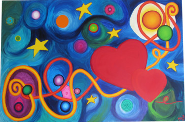 Painting titled "L'amore in Sardegna" by Stefania Zurlo, Original Artwork