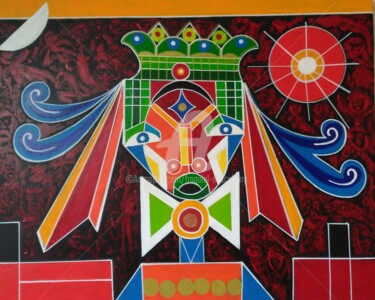Картина под названием "AFRICAN MONARCHY (M…" - Fraguial, Подлинное произведение искусства, Акрил