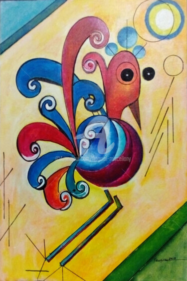 Pintura intitulada "AVE ALEGRE" por Fraguial, Obras de arte originais, Acrílico