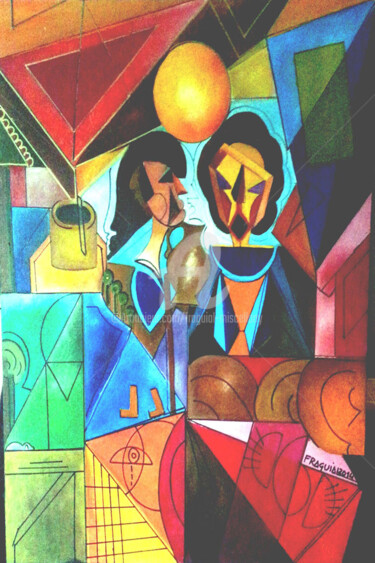 Peinture intitulée "SARAMITANA" par Fraguial, Œuvre d'art originale, Acrylique