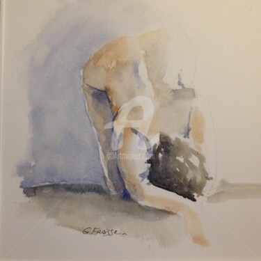 Peinture intitulée "Pose yoga" par Ghislaine Fraisse, Œuvre d'art originale