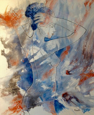 Картина под названием "Cybèle,déesse de la…" - Frall, Подлинное произведение искусства, Акрил Установлен на Деревянная рама…