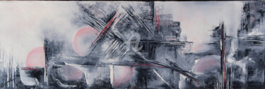 Painting titled "Futuriste" by Françoise Dugourd-Caput, Original Artwork, Oil Mounted on Wood Stretcher frame