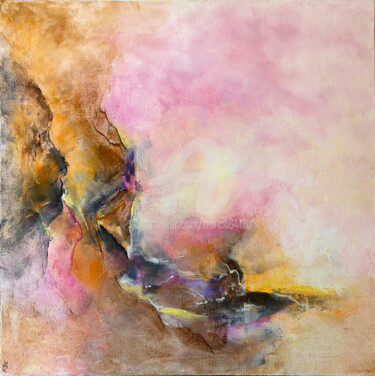 Painting titled "Esprit" by Françoise Dugourd-Caput, Original Artwork, Oil Mounted on Wood Stretcher frame