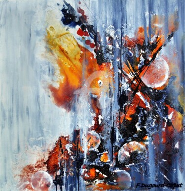 Painting titled "Mic-Mac" by Françoise Dugourd-Caput, Original Artwork, Oil Mounted on Wood Stretcher frame