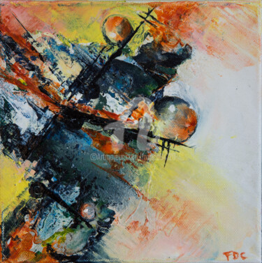 Painting titled "Sonate" by Françoise Dugourd-Caput, Original Artwork, Oil Mounted on Wood Stretcher frame