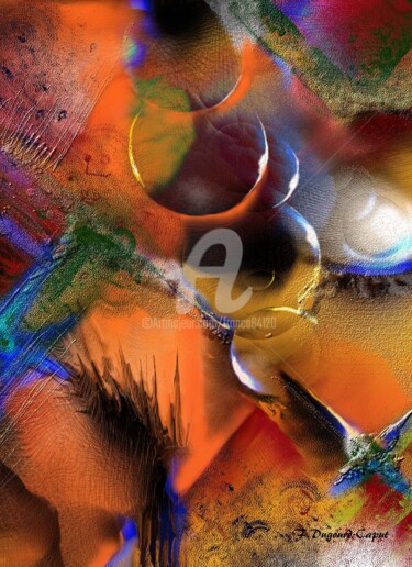 Digitale Kunst mit dem Titel "Univers" von Françoise Dugourd-Caput, Original-Kunstwerk, Digitale Malerei