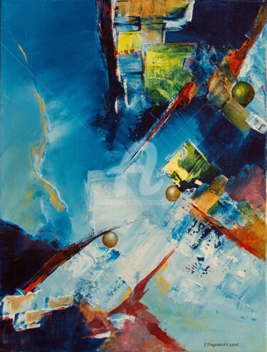 Картина под названием "vortex" - Françoise Dugourd-Caput, Подлинное произведение искусства, Акрил Установлен на Деревянная р…