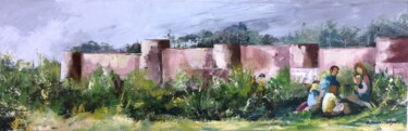 Painting titled "Montreuil-sur-Mer-…" by France-Anne Thiebaut, Original Artwork, Oil