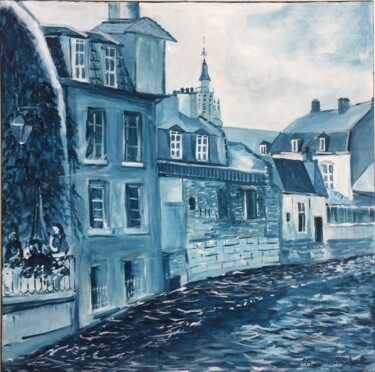 Painting titled "Le vieux Hesdin - P…" by France-Anne Thiebaut, Original Artwork, Acrylic