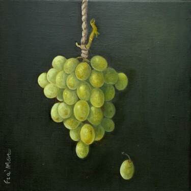 Pintura titulada "Une grappe de raisin" por France Mondello, Obra de arte original, Oleo