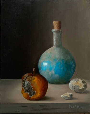 绘画 标题为“Une fiole une pomme…” 由France Mondello, 原创艺术品, 油