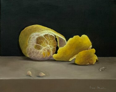 Malarstwo zatytułowany „Le citron pelé” autorstwa France Mondello, Oryginalna praca, Olej