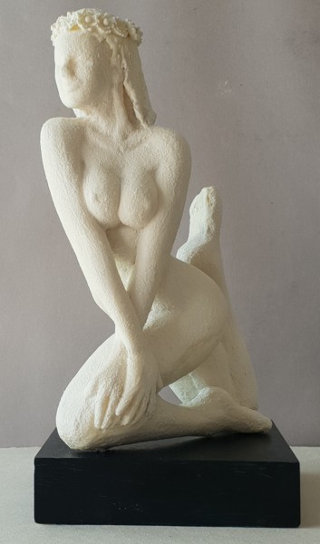 Sculptuur getiteld "TAHITI" door André Réus, Origineel Kunstwerk, Hars