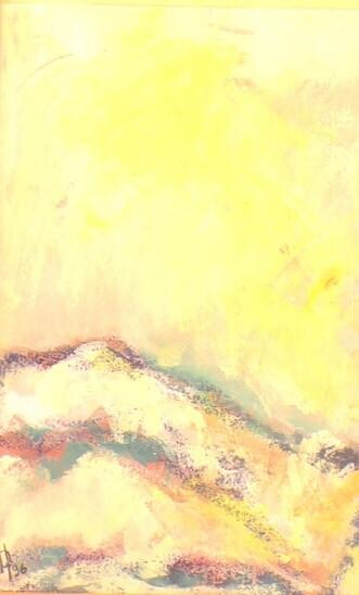 Картина под названием "Montagne" - France Turbang, Подлинное произведение искусства, Масло