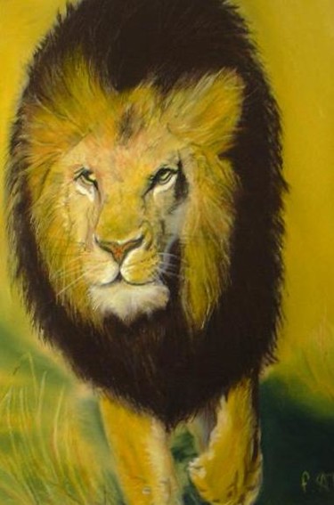 Painting titled "LEO" by France Ata, Original Artwork