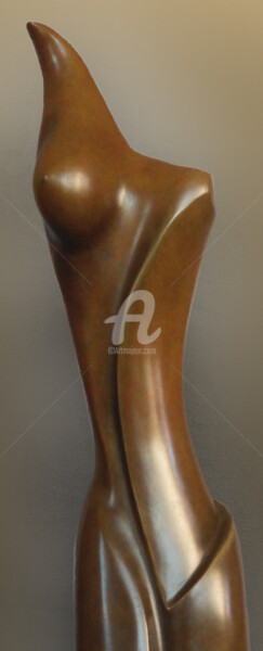 Sculpture intitulée "mangalor-bronze03-1…" par Franceleine Debellefontaine, Œuvre d'art originale