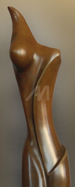 Sculpture intitulée "mangalor-bronze03-1…" par Franceleine Debellefontaine, Œuvre d'art originale