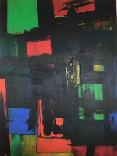 Peinture intitulée "Manhattan windows" par Frances Bildner, Œuvre d'art originale, Acrylique