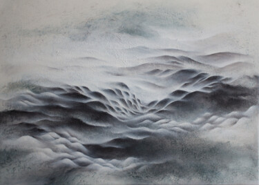 Картина под названием "Silvered hills" - Francesca Borgo, Подлинное произведение искусства, Акрил Установлен на Деревянная р…