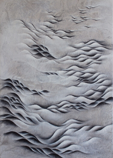 Malerei mit dem Titel "Through the sheets…" von Francesca Borgo, Original-Kunstwerk, Acryl Auf Keilrahmen aus Holz montiert