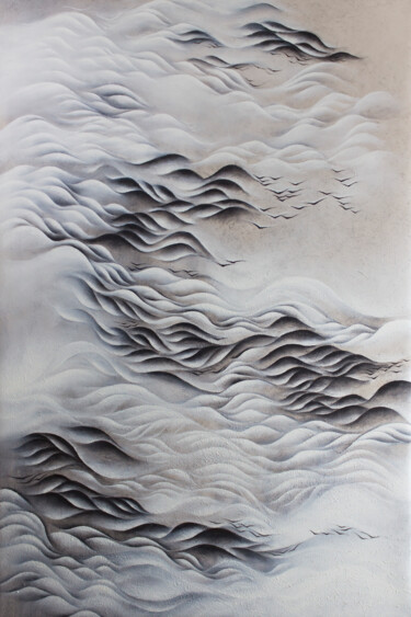 Peinture intitulée "Striding deeper" par Francesca Borgo, Œuvre d'art originale, Acrylique Monté sur Châssis en bois