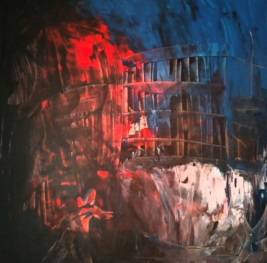 Malerei mit dem Titel "Fuga da Alcatraz" von Francesca Gallusi, Original-Kunstwerk, Acryl