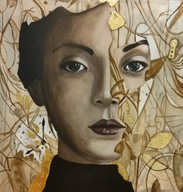 Painting titled "Composta mente" by Francesca Leoni, Original Artwork, Acrylic