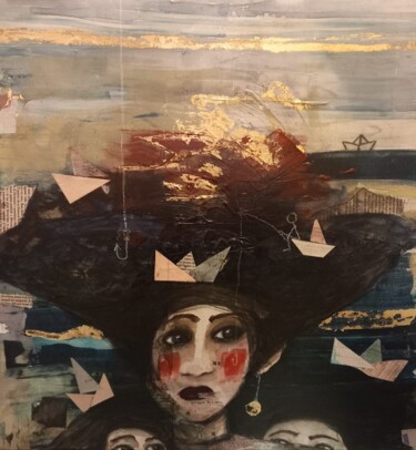 Pittura intitolato "Il mare" da Francesca Leoni, Opera d'arte originale, Acrilico