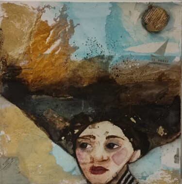 Pittura intitolato "Nella testa un po d…" da Francesca Leoni, Opera d'arte originale, Acquarello