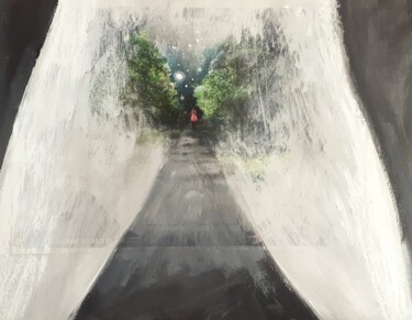 Pintura titulada "in fondo alla via" por Francesca Sacconi, Obra de arte original, Témpera