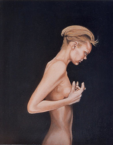 Pittura intitolato "..dell'anoressia..…" da Catola  Maria Francesca /"May", Opera d'arte originale