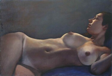 Painting titled "Annette" by Francesco Bortolotti, Original Artwork, Oil