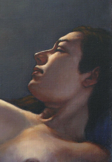 Painting titled "Annette - detail" by Francesco Bortolotti, Original Artwork, Oil