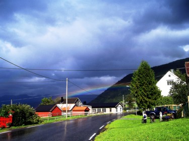 Fotografia intitolato "Cieli di Norvegia 1" da Francesco Cagnato, Opera d'arte originale, Fotografia digitale