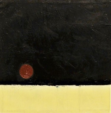 Painting titled "Luna rossa nascente" by Francesco Cagnato, Original Artwork, Oil