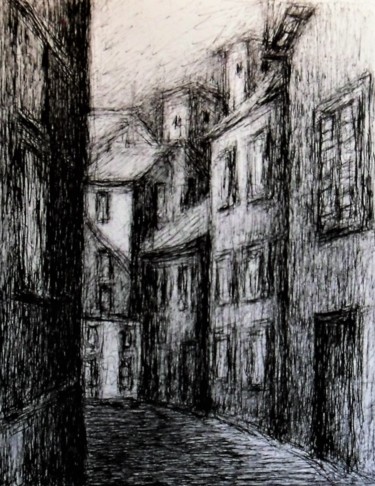 「Bassano del Grappa 1」というタイトルの描画 Francesco Cagnatoによって, オリジナルのアートワーク, インク