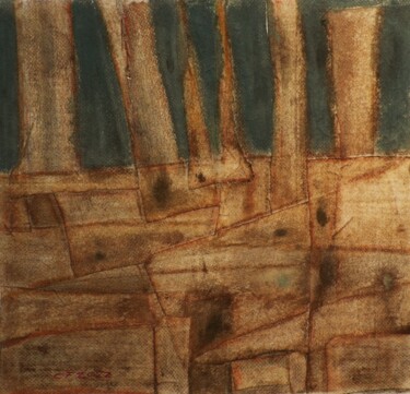 Colagens intitulada "Nuda terra" por Francesco Cagnato, Obras de arte originais, Colagens