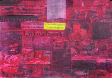 Collagen mit dem Titel "Manifesto contro la…" von Francesco Cagnato, Original-Kunstwerk, Collagen
