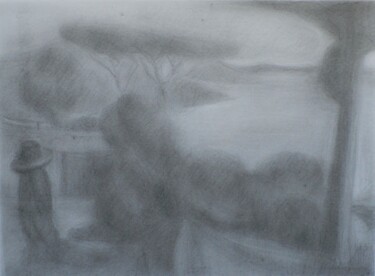 Drawing titled "Ingresso giardini d…" by Francesco Cagnato, Original Artwork, Graphite